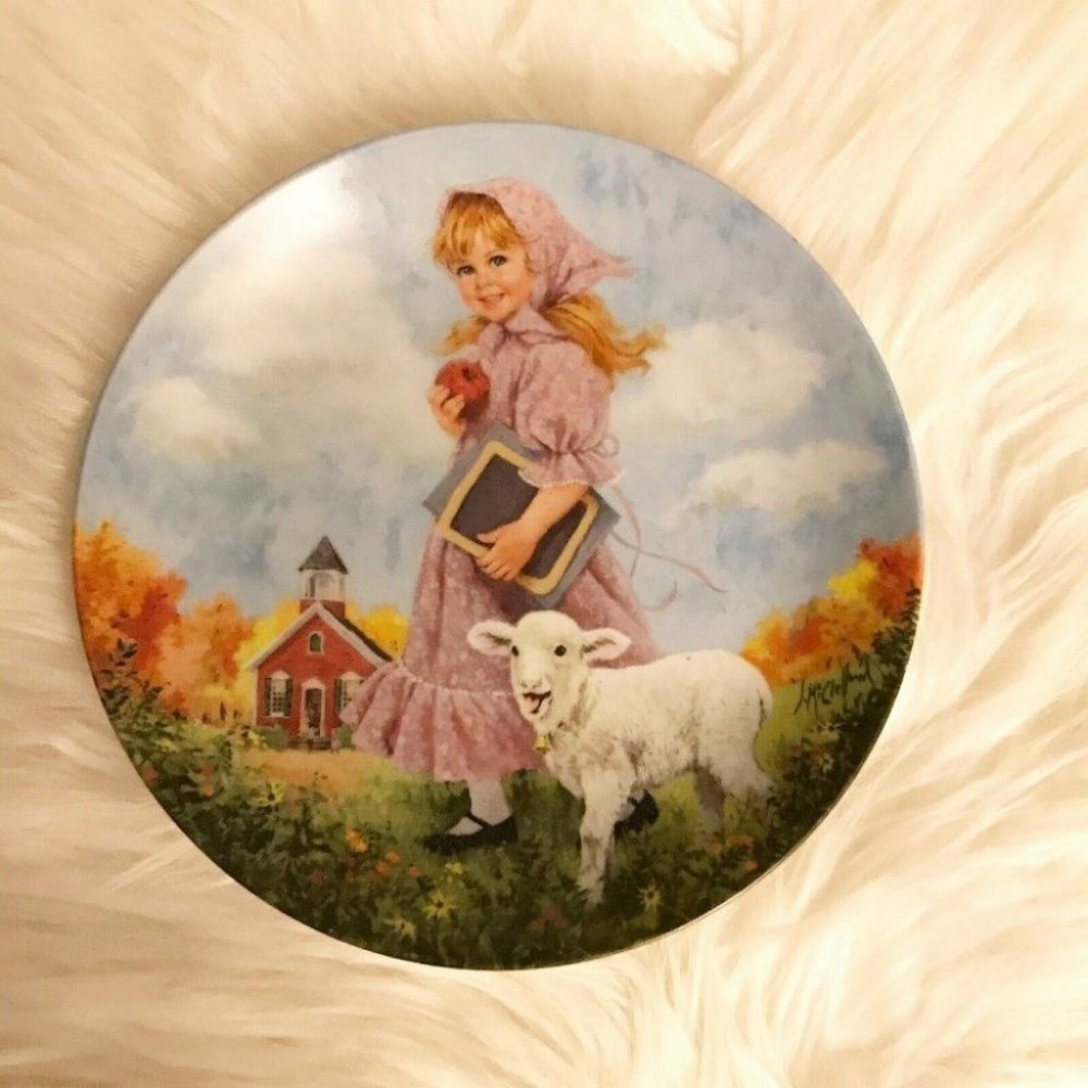 1985 Reco Mary Had A Little Lamb Mother Goose Series John Mc Clelland Plate